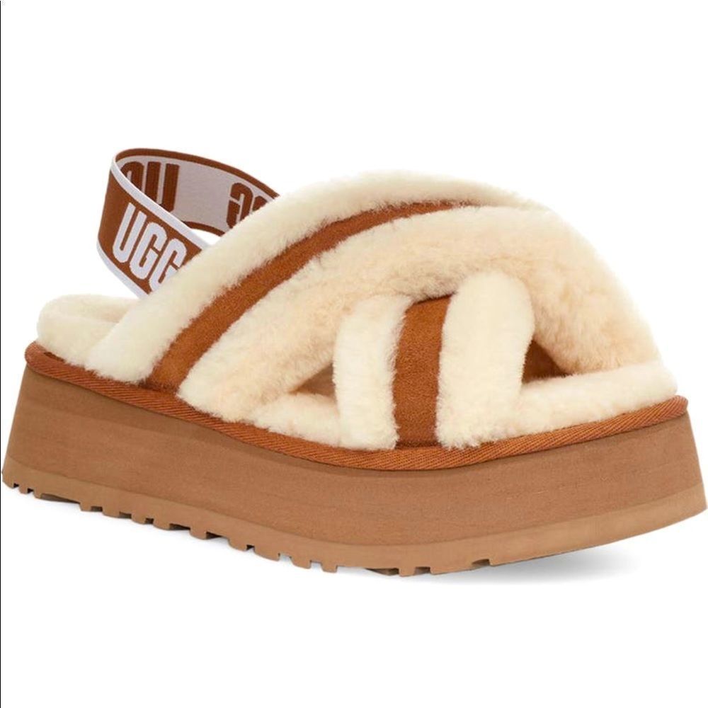 UGG Disco Cross Genuine Shearling Slide